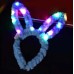 Led Işıklı Peluş Pofuduk Tavşan Kulak Tavşan Taç Bebek Mavisi 17X23 Cm