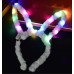 Led Işıklı Peluş Pofuduk Tavşan Kulak Tavşan Taç Beyaz 17X23 Cm