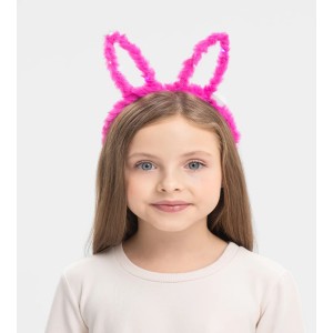Led Işıklı Peluş Pofuduk Tavşan Kulak Tavşan Taç Şeker Pembesi 17..