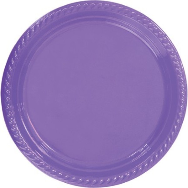Lila Plastik Tabak 22 Cm 25Li