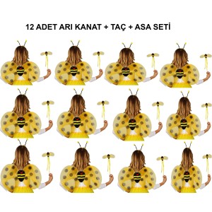 Okul Gösterileri İçin 12'Li Arı Kanadı Seti - Etkinlik Kanatları