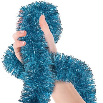 Parti İçin Sim Süs 2 Metre Uzunluk 8 Cm Genişlik Açık Mavi Renk İ..
