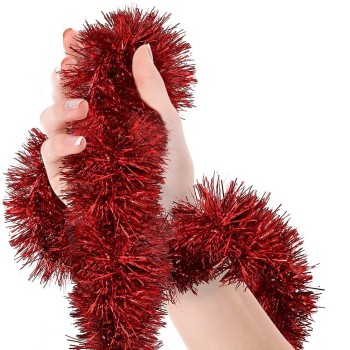 Parti İçin Sim Süs 2 Metre Uzunluk 8 Cm Genişlik Kırmızı Renk İth..