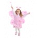 Pembe Kelebek Kız Seti - 50 Cm Kelebek Kanadı, Taç Ve Asa