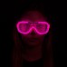 Pembe Led Işıklı Parti Gözlüğü - Neon Glow Şerit Gözlük 3 Modlu