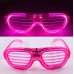 Pembe Led Işıklı Parti Gözlüğü - Neon Glow Şerit Gözlük 3 Modlu