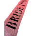 Pembe Üzeri Siyah Büyük Bride To Be Yazılı Simli Işıltılı Kuşak Kemer 10 Cm Genişlik