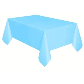 Plastik Masa Örtüsü Açık Mavi Renk 137X270 Cm