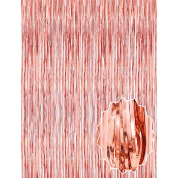 Rose Gold Püsküllü Kapı Perdesi - Parti, Bekarlığa Veda, Doğum Gü..