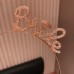 Rose Gold Renkli Taşlı Bride Gelin Tacı - El Yazısı Yazı Tipiyle