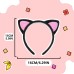 Sevimli Kedi Kulak Pofuduk Kedi Taç Siyah İçi Pembe Renk 17X15 Cm