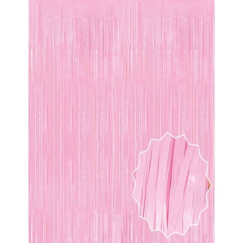 Soft Pembe Püsküllü Kapı Perdesi - Parti, Baby Shower, Cinsiyet P..