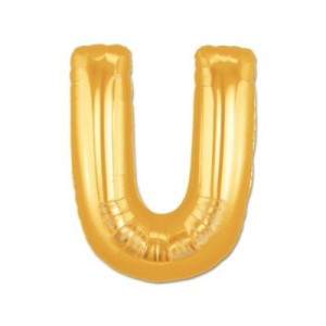 U Harf Folyo Balon Altın Renk 40 İnç