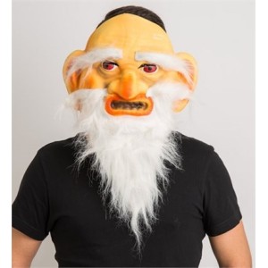 Uzun Ak Sakallı Gulyabani Halloween Maskesi Küçük Boy